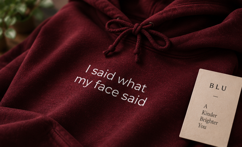 I Said What My Face Said Hoodie | Minimal Slogan Hoodie