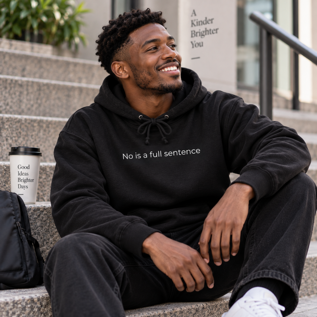 No Is a Full Sentence Hoodie | Minimal Slogan Hoodie