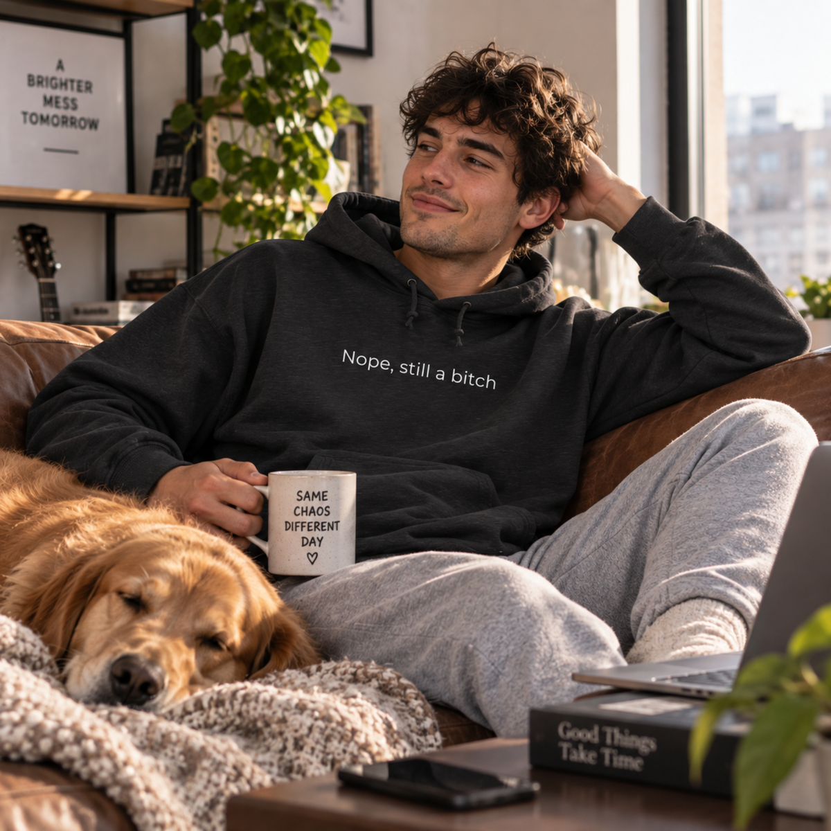Nope, Still a Bitch Hoodie | Minimal Slogan Hoodie