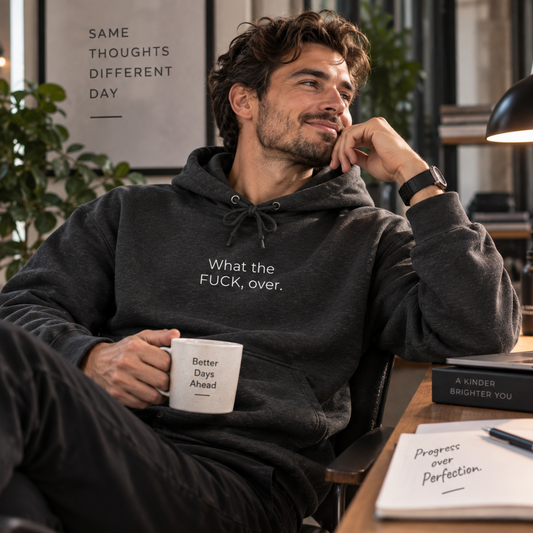 What the FUCK, Over. Hoodie | Minimal Slogan Hoodie