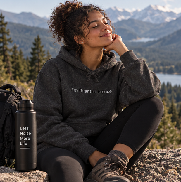 I'm Fluent in Silence Hoodie | Minimal Slogan Hoodie