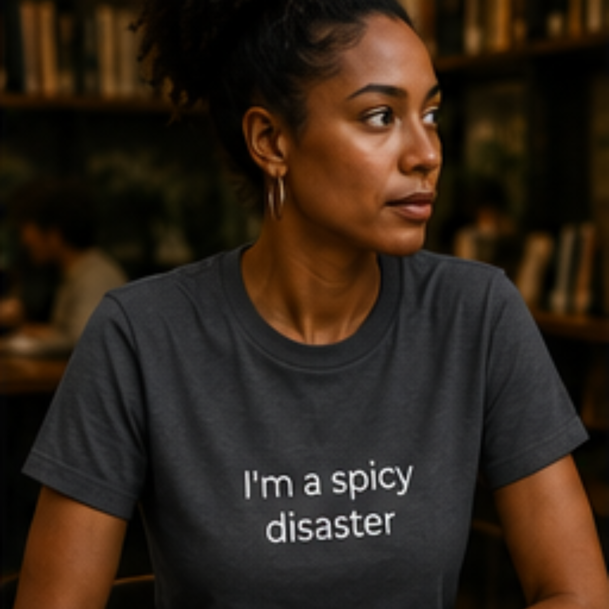 I'm a spicy disaster Tee | Minimal Text Graphic Shirt, Funny Sarcastic Slogan